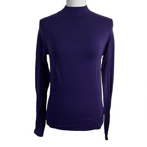 Choice NWT Purple Long Sleeve Top Rhinestone Sleeves with Zippers Stretch Y2K